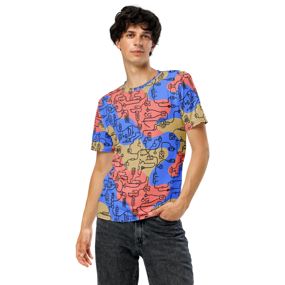 Analog Bloom on Men's Crew Neck T-Shirt — Front
