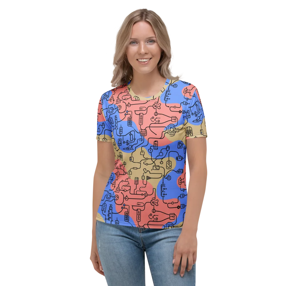 Analog Bloom on Women's Crew Neck T-Shirt — Front