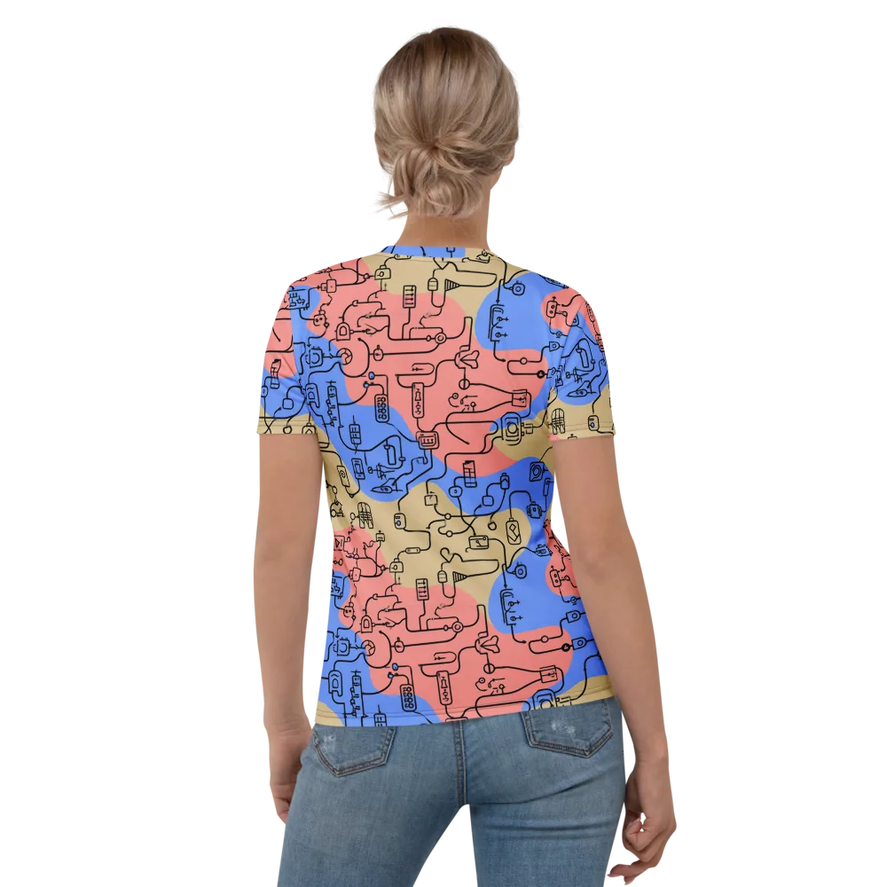 Analog Bloom on Women's Crew Neck T-Shirt — Back