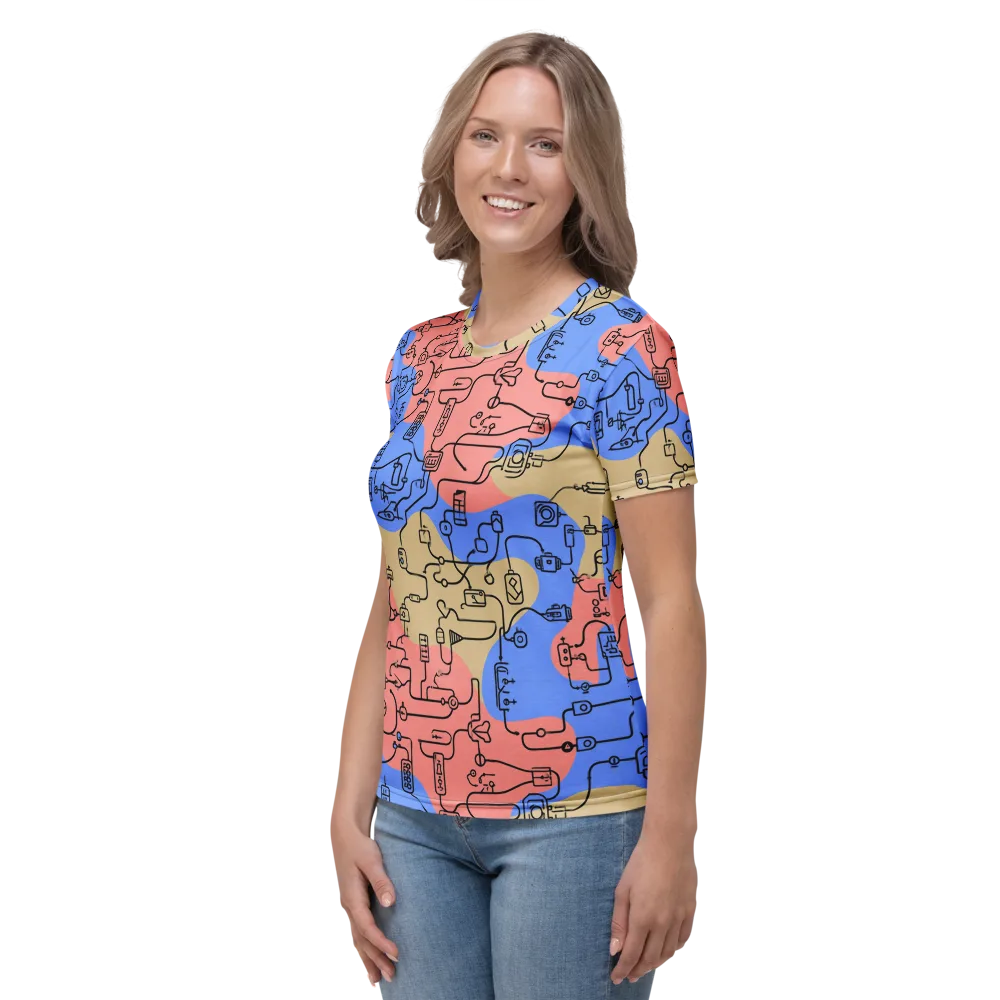 Analog Bloom on Women's Crew Neck T-Shirt — Left
