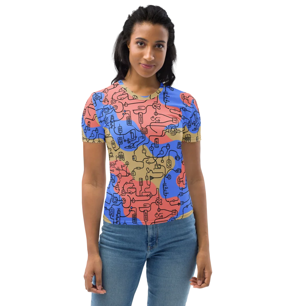 Analog Bloom on Women's Crew Neck T-Shirt — Front