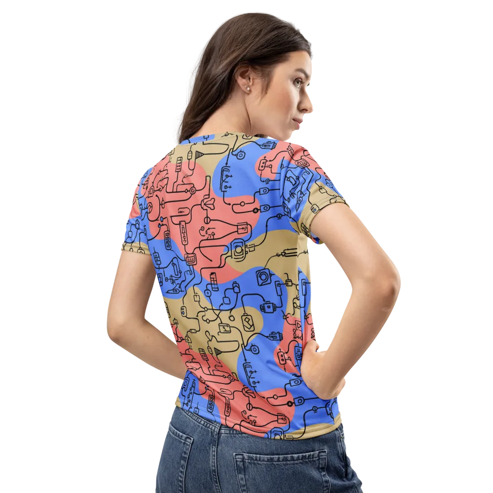 Analog Bloom on Women's Crew Neck T-Shirt — Back