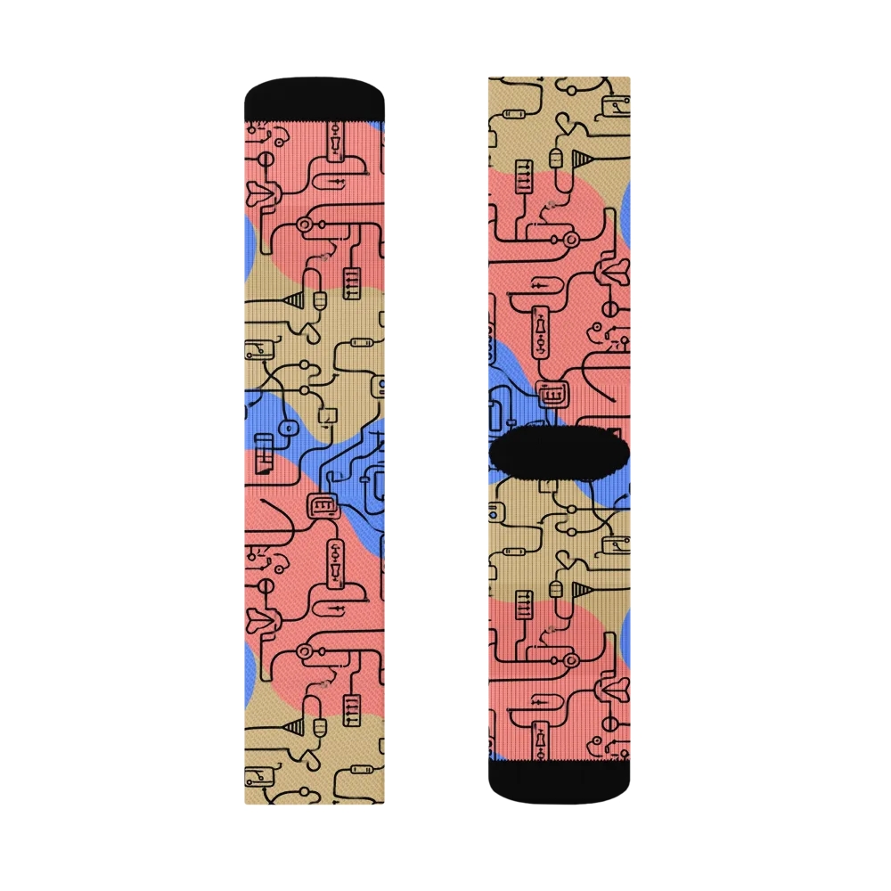 Analog Bloom on Socks — Left Sock