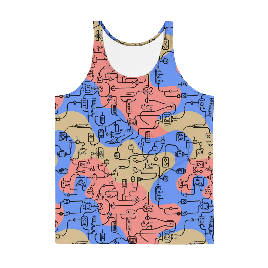 Analog Bloom on Men's Tank Top — Front