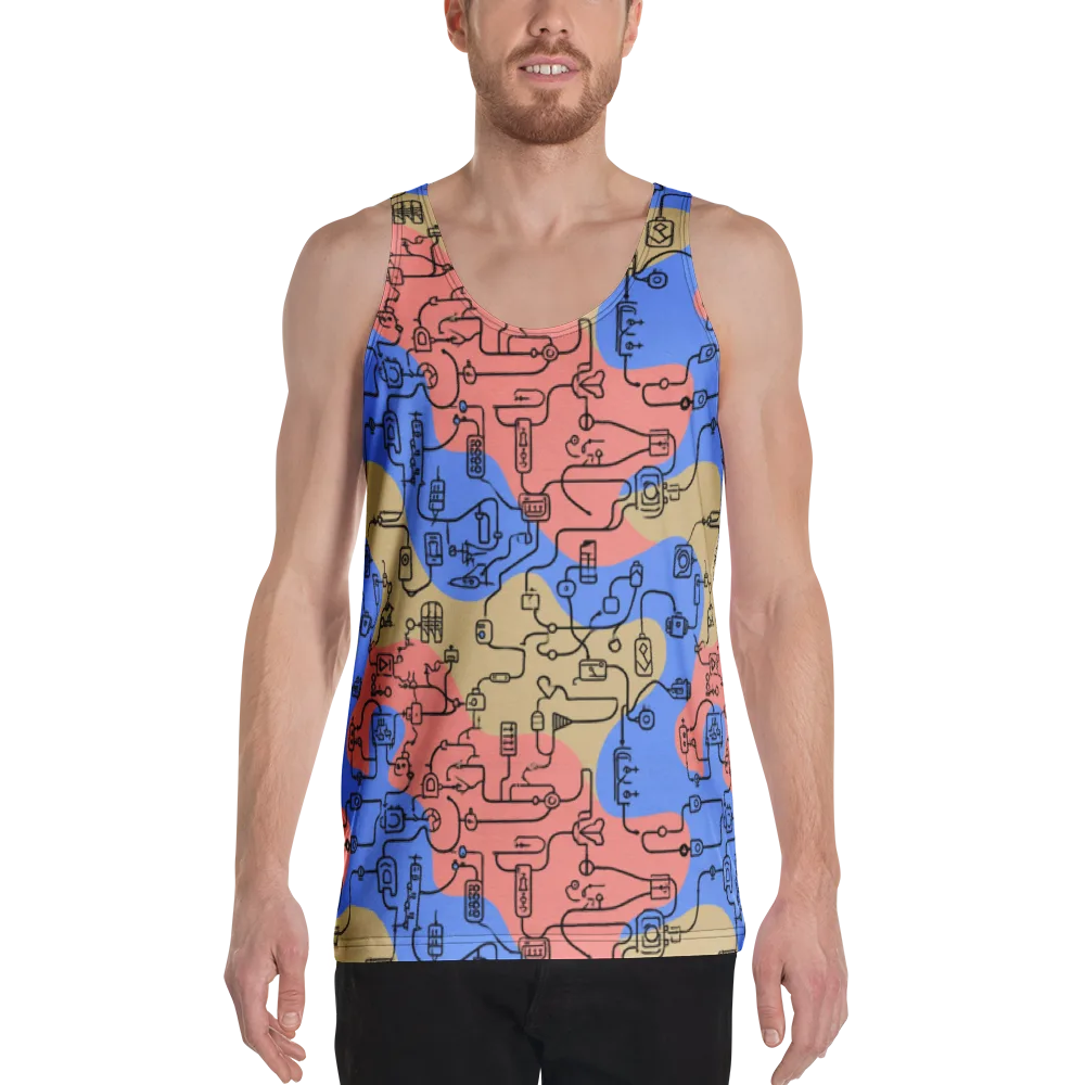 Analog Bloom on Men's Tank Top — Front
