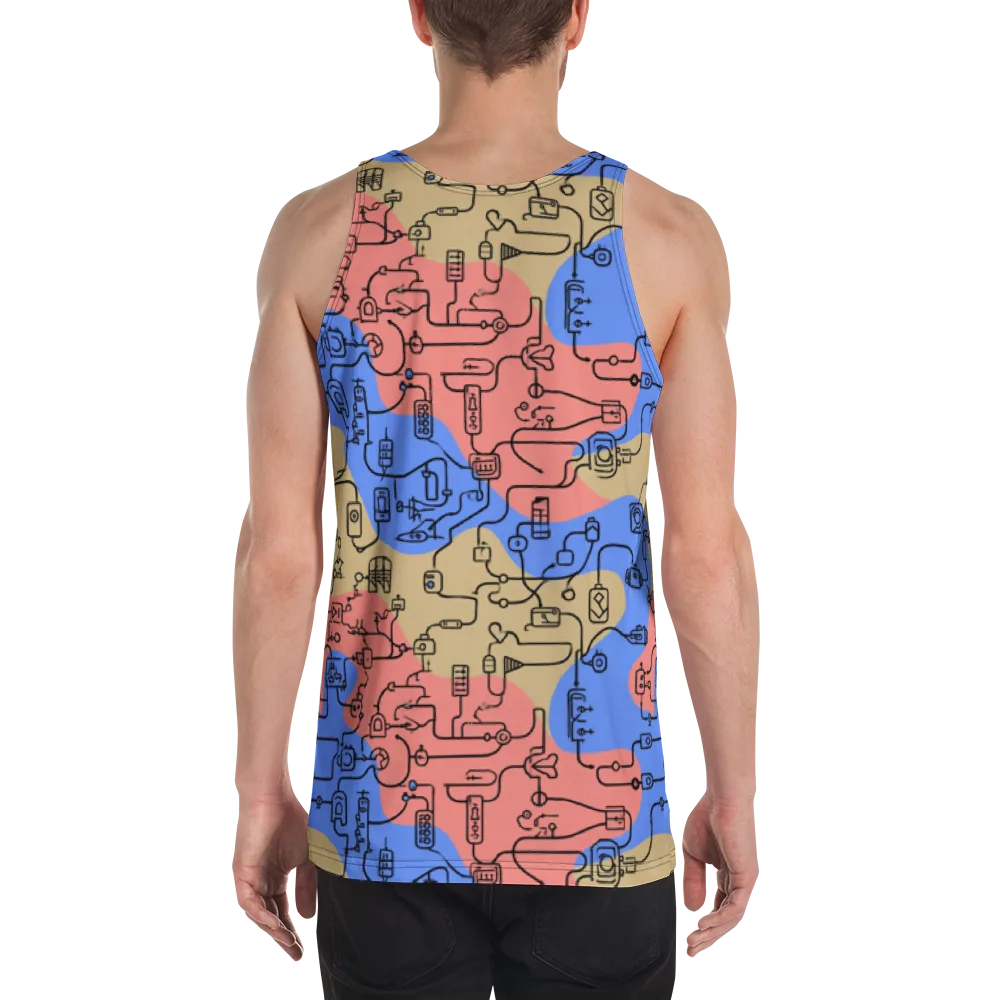 Analog Bloom on Men's Tank Top — Back