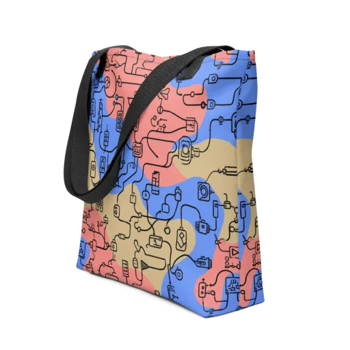Analog Bloom on a Tote Bag