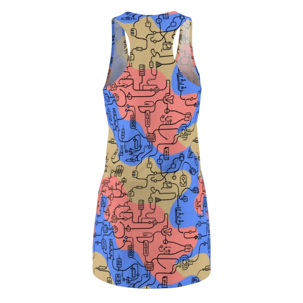 Analog Bloom on Racerback Dress — Back