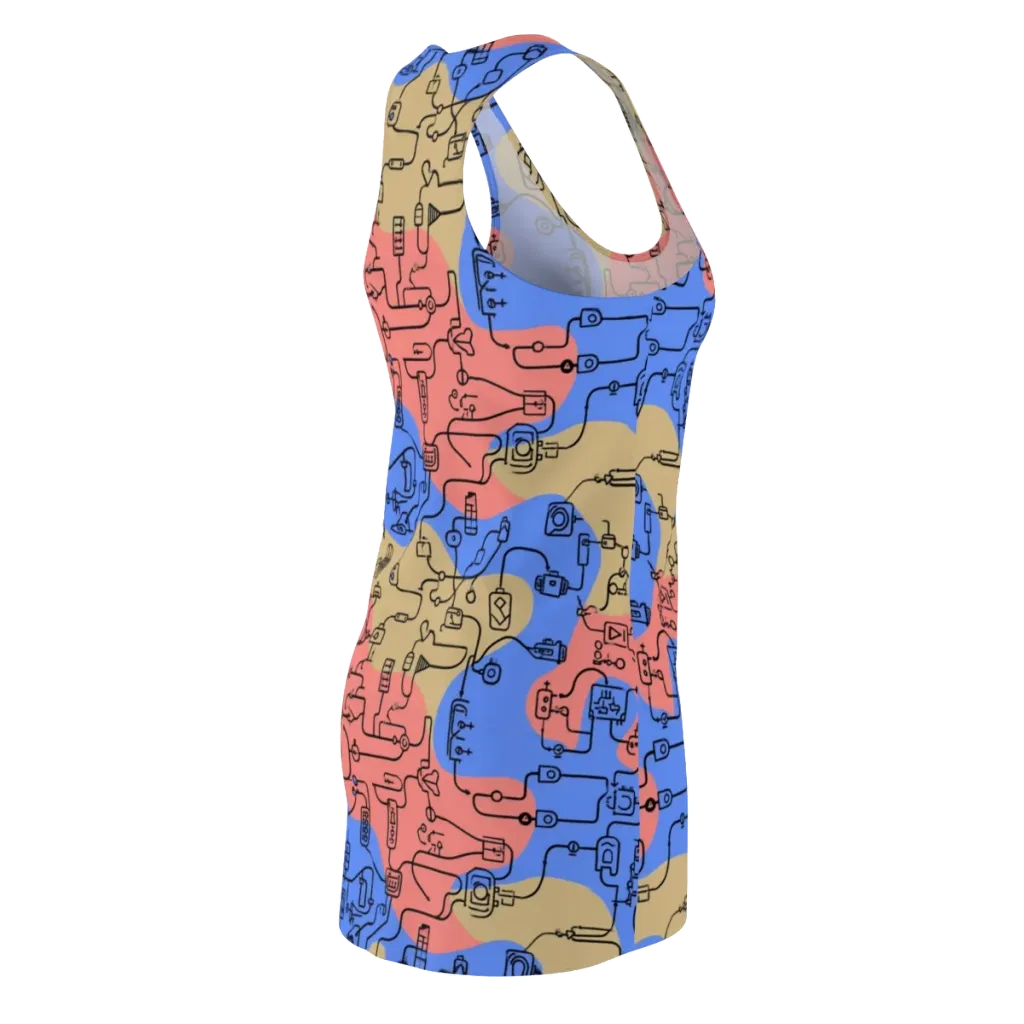 Analog Bloom on Racerback Dress — Back Side