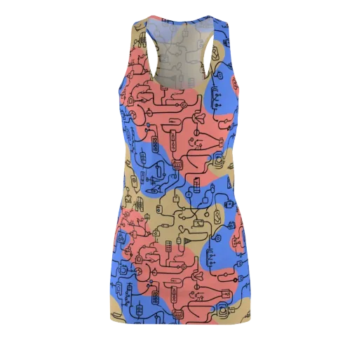 Analog Bloom on a Racerback Dress