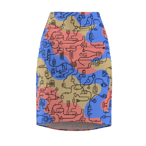 Analog Bloom on a Pencil Skirt