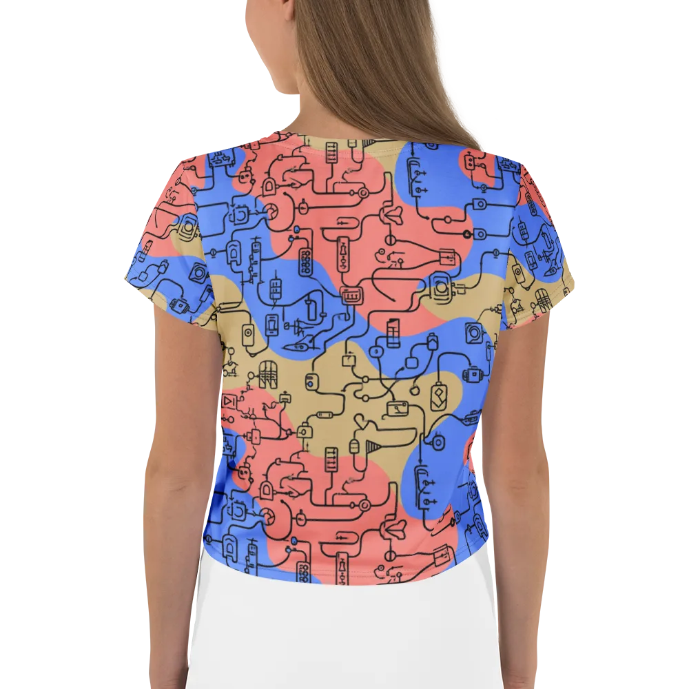 Analog Bloom on Crop Tee — Back