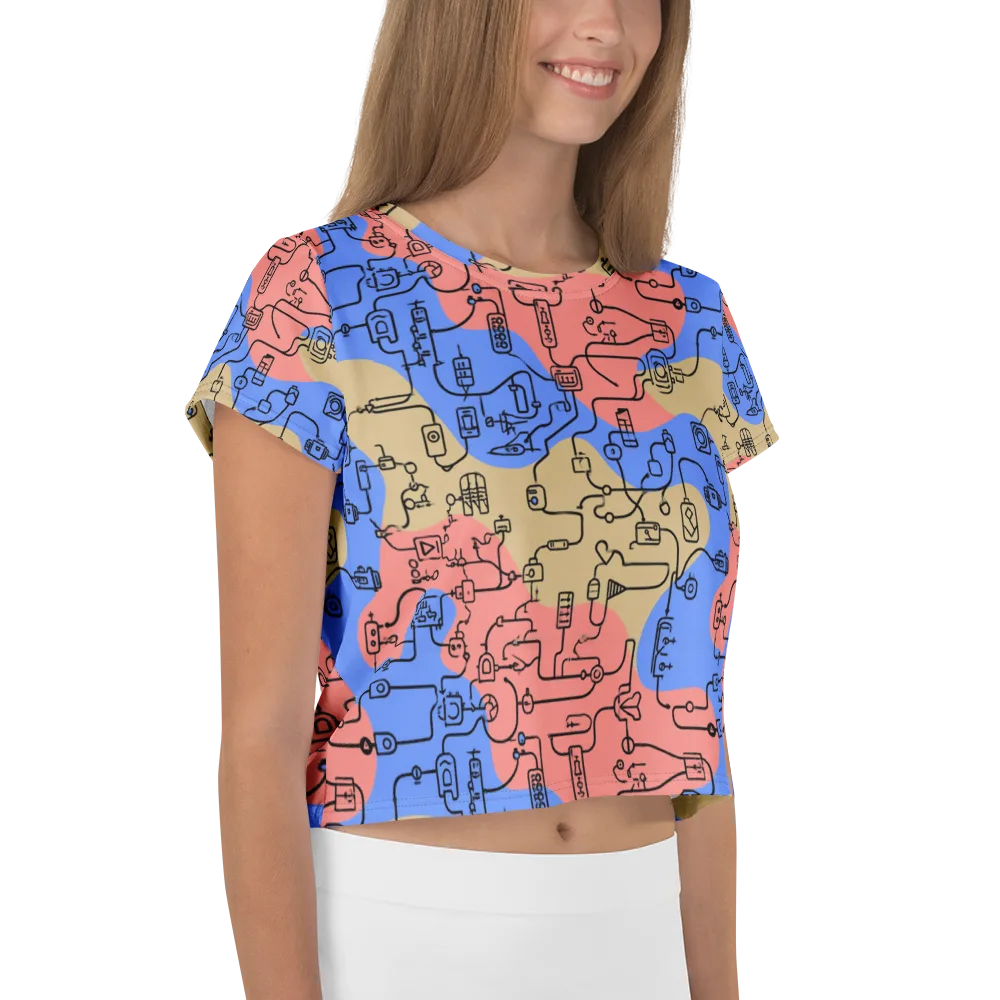 Analog Bloom on Crop Tee — Right