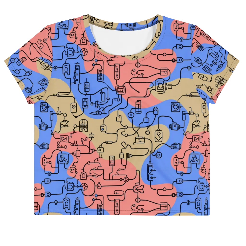 Analog Bloom on Crop Tee — Front