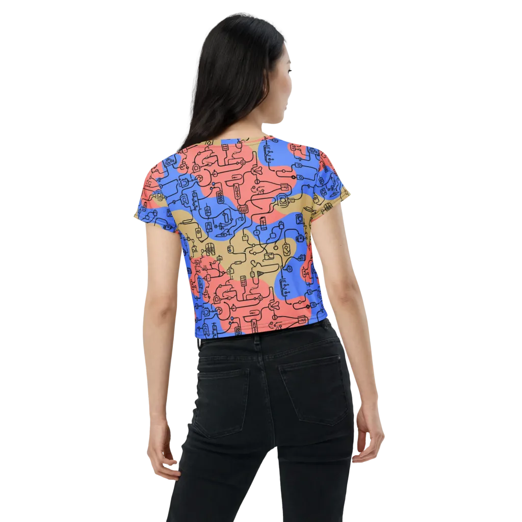 Analog Bloom on Crop Tee — Back