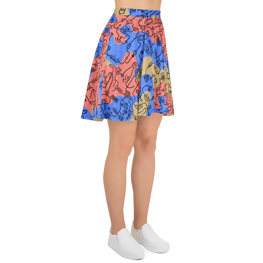 Analog Bloom on Skater Skirt — Right