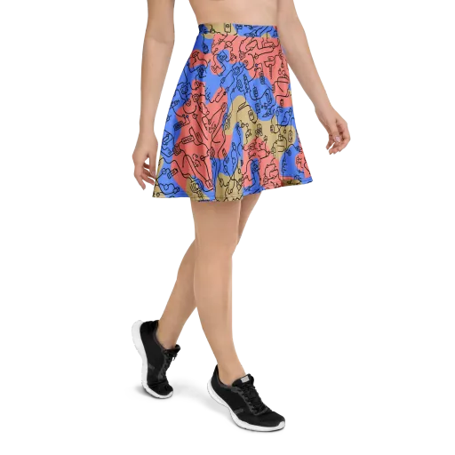 Analog Bloom on a Skater Skirt