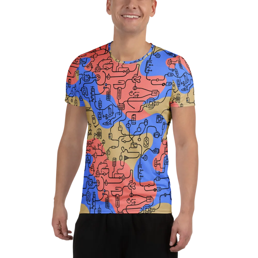 Analog Bloom on Men's Athletic T-Shirt — Front