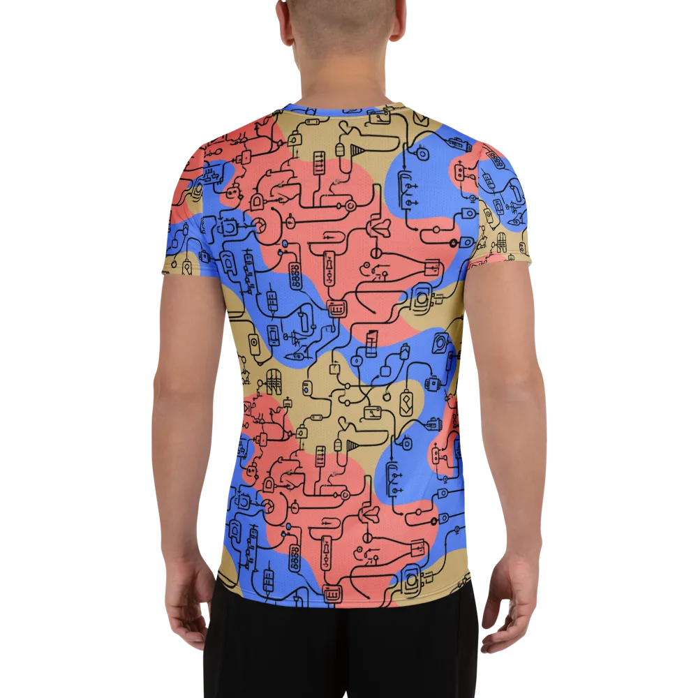 Analog Bloom on Men's Athletic T-Shirt — Back