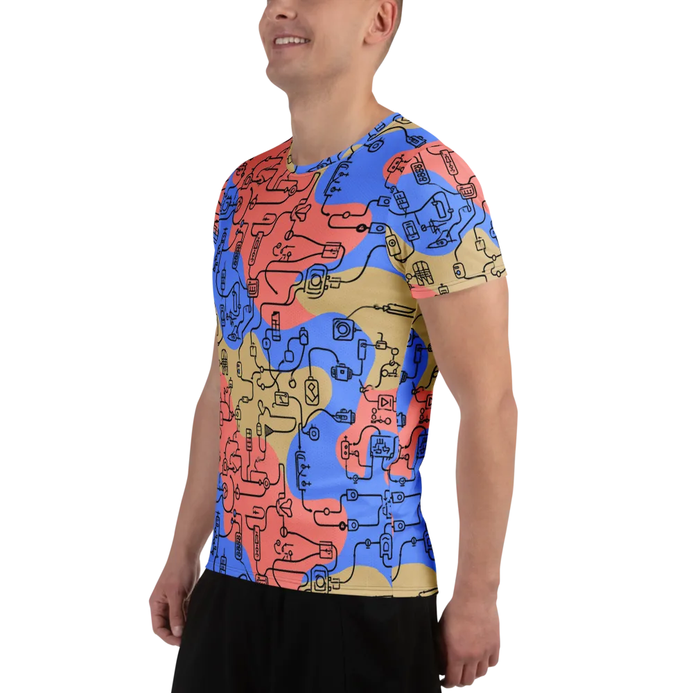 Analog Bloom on Men's Athletic T-Shirt — Left