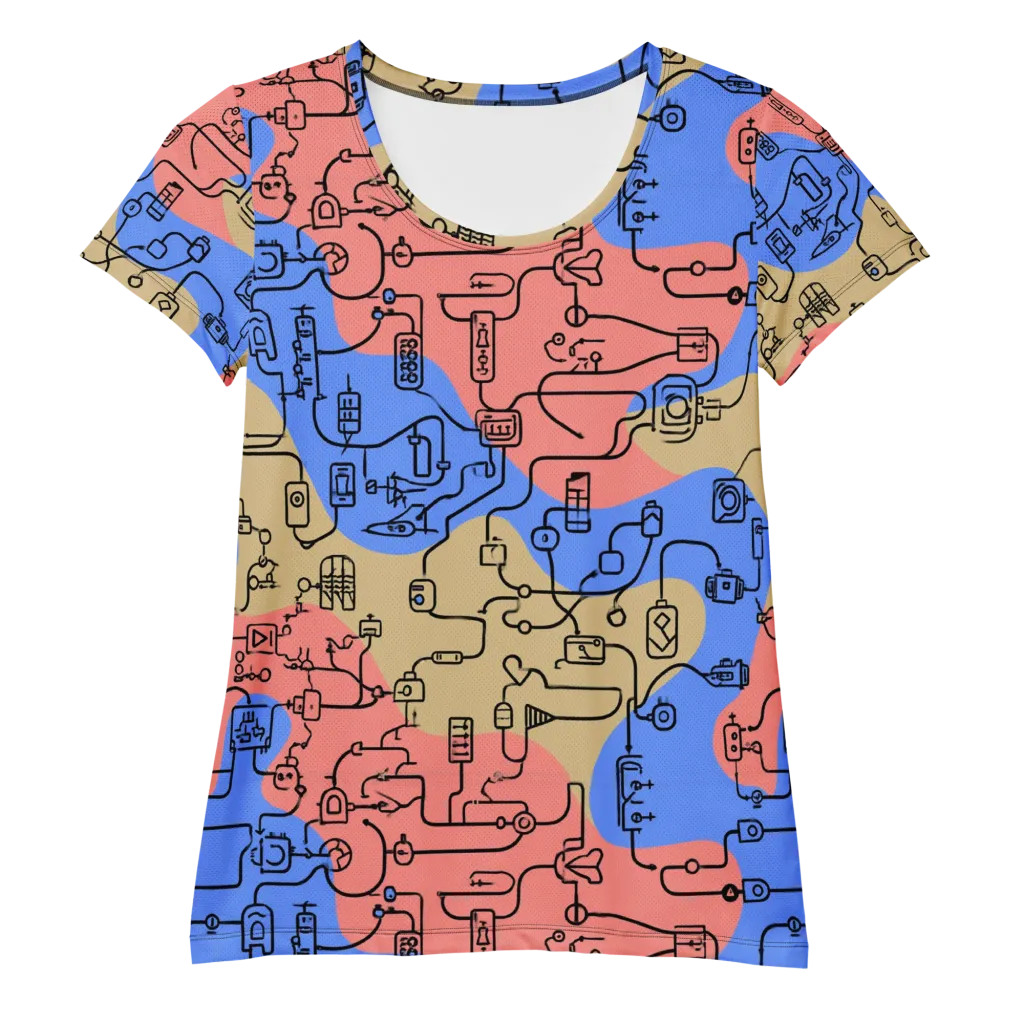 Analog Bloom on Women's Athletic T-Shirt — Front