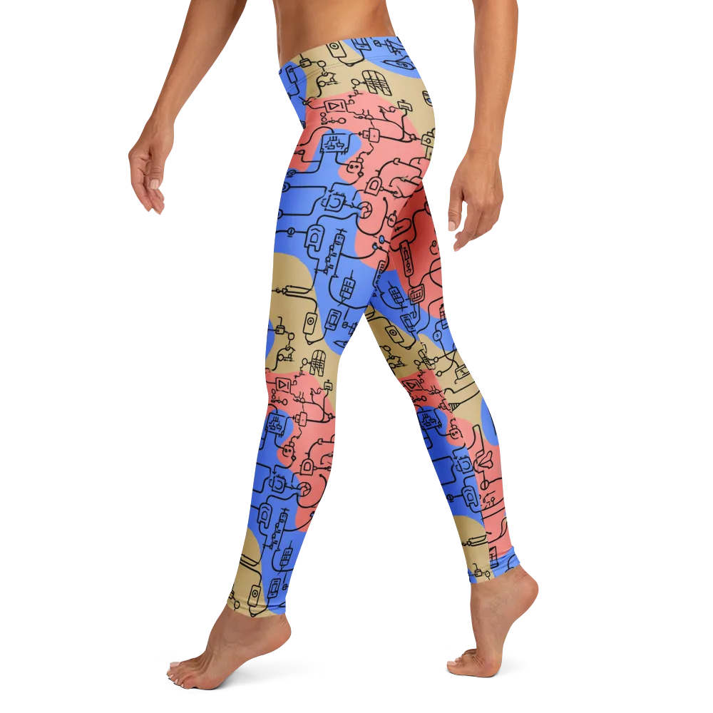 Analog Bloom on Leggings — Left