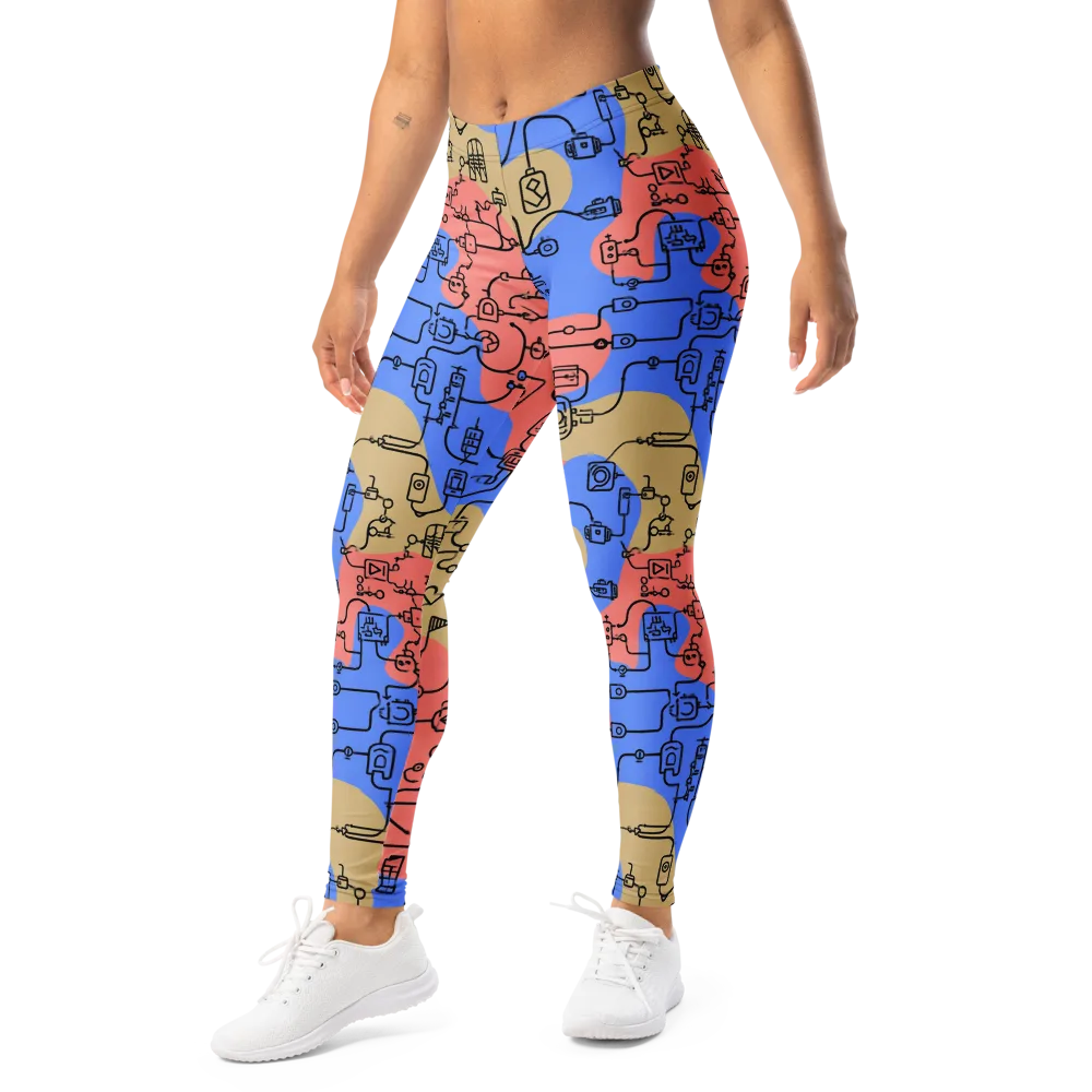 Analog Bloom on Leggings — Left Front