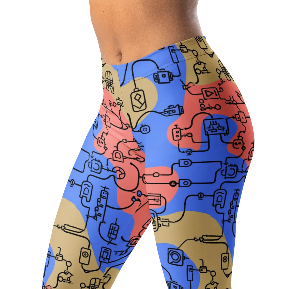 Analog Bloom on Leggings — Left Front