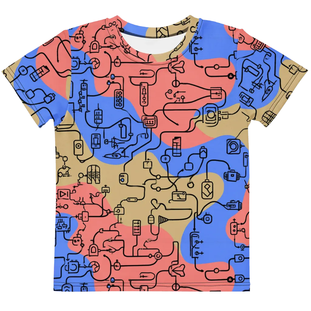 Analog Bloom on Kids Crew Neck T-Shirt — Front