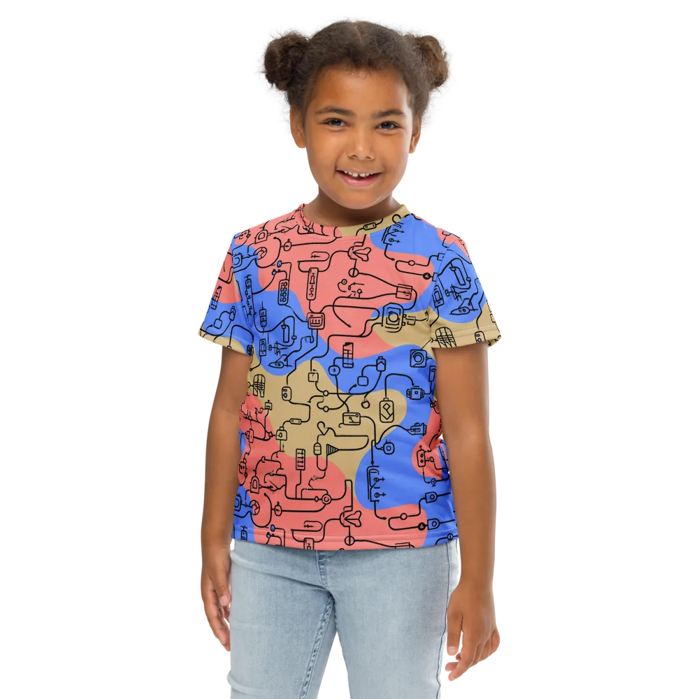Analog Bloom on Kids Crew Neck T-Shirt — Front
