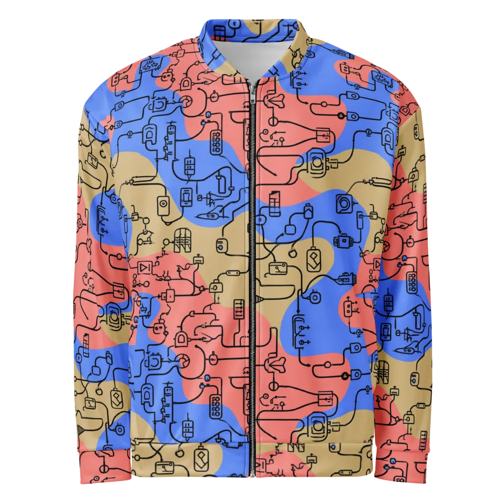 Analog Bloom on Bomber Jacket — Front