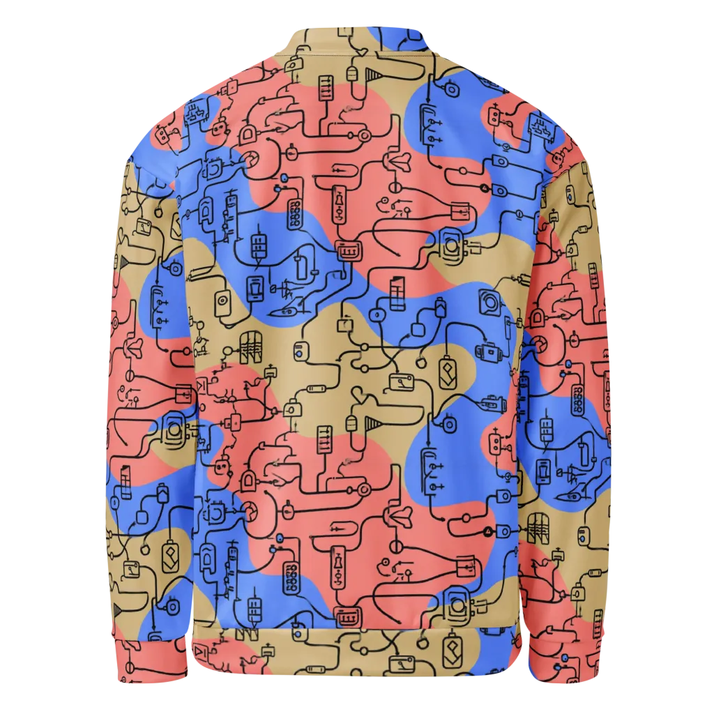 Analog Bloom on Bomber Jacket — Back