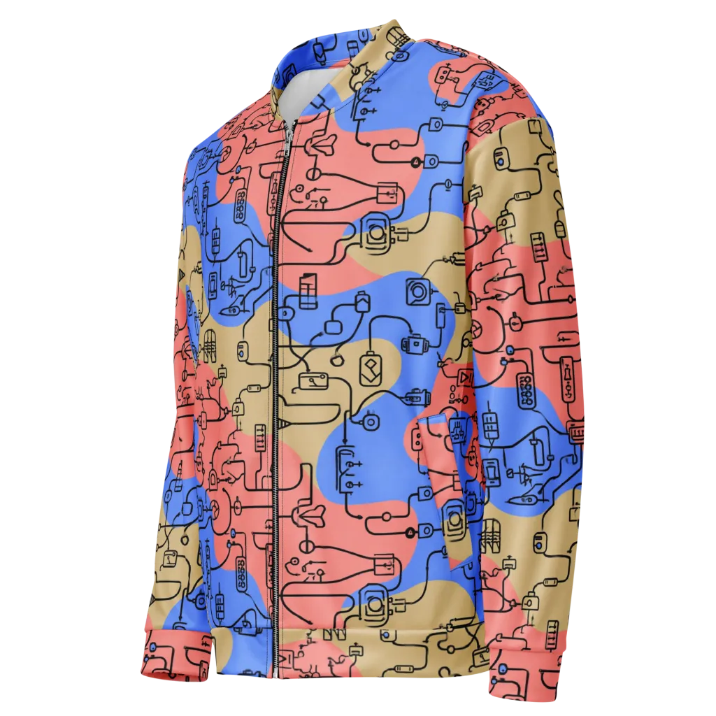 Analog Bloom on Bomber Jacket — Left Front