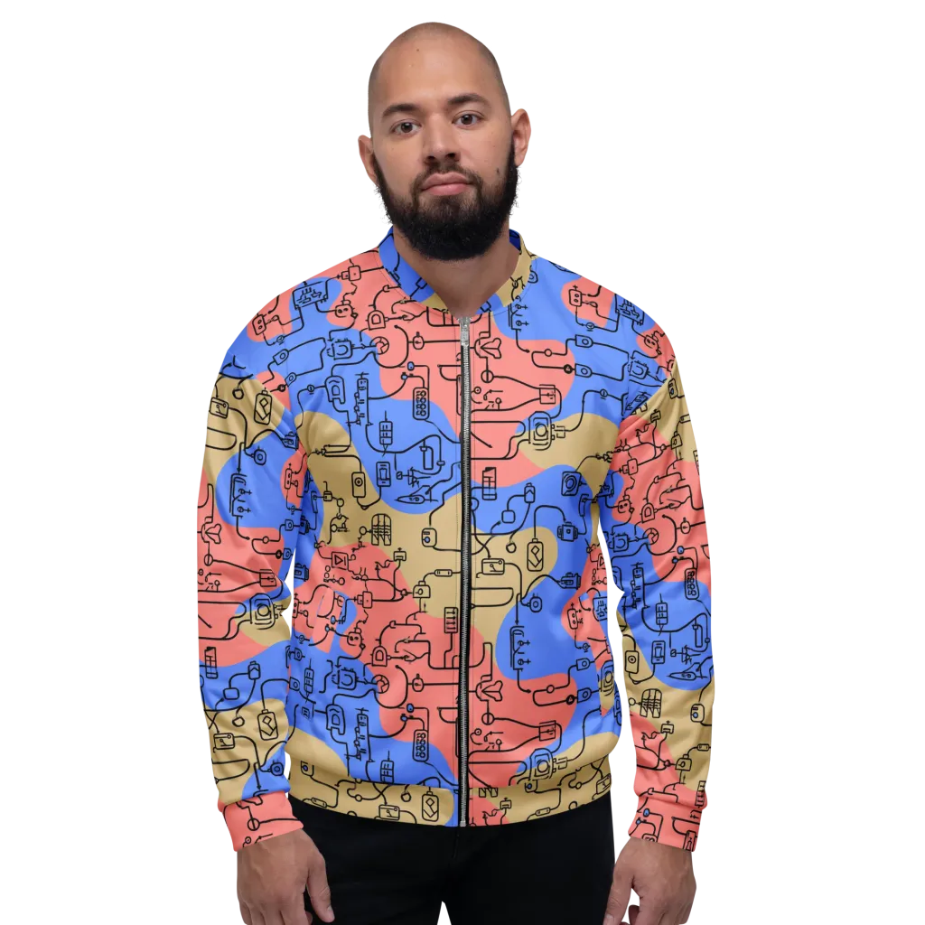 Analog Bloom on Bomber Jacket — Front