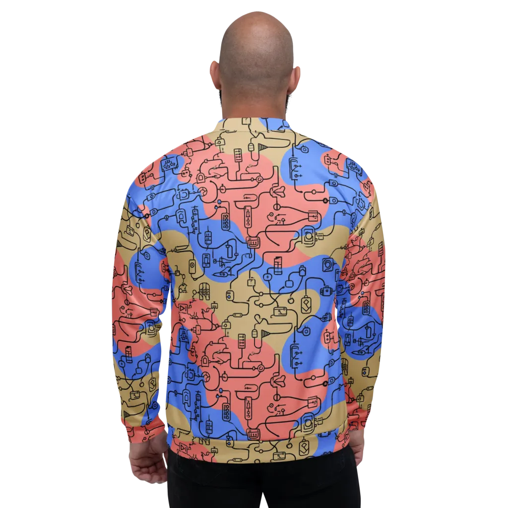Analog Bloom on Bomber Jacket — Back