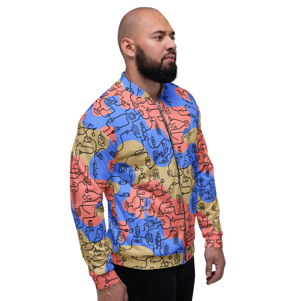 Analog Bloom on Bomber Jacket — Right