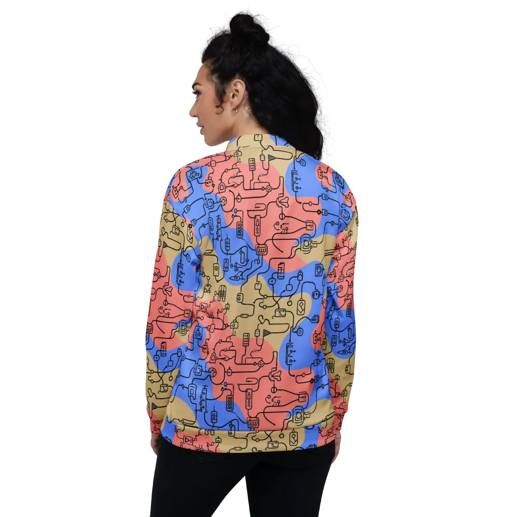Analog Bloom on Bomber Jacket — Back