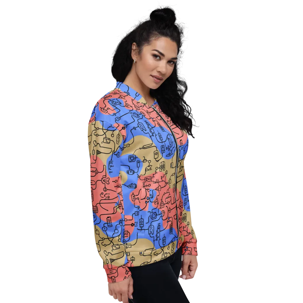 Analog Bloom on Bomber Jacket — Right