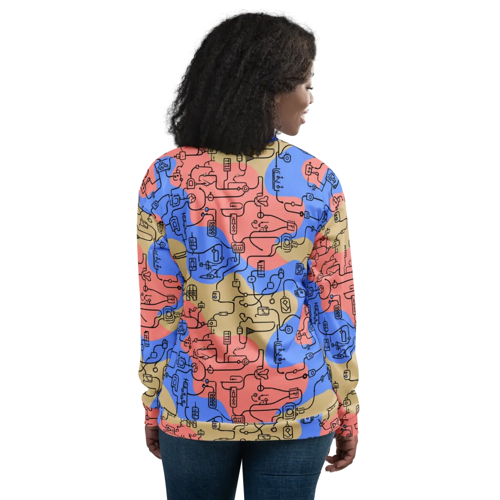 Analog Bloom on Bomber Jacket — Back