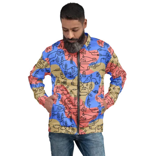 Analog Bloom on a Bomber Jacket