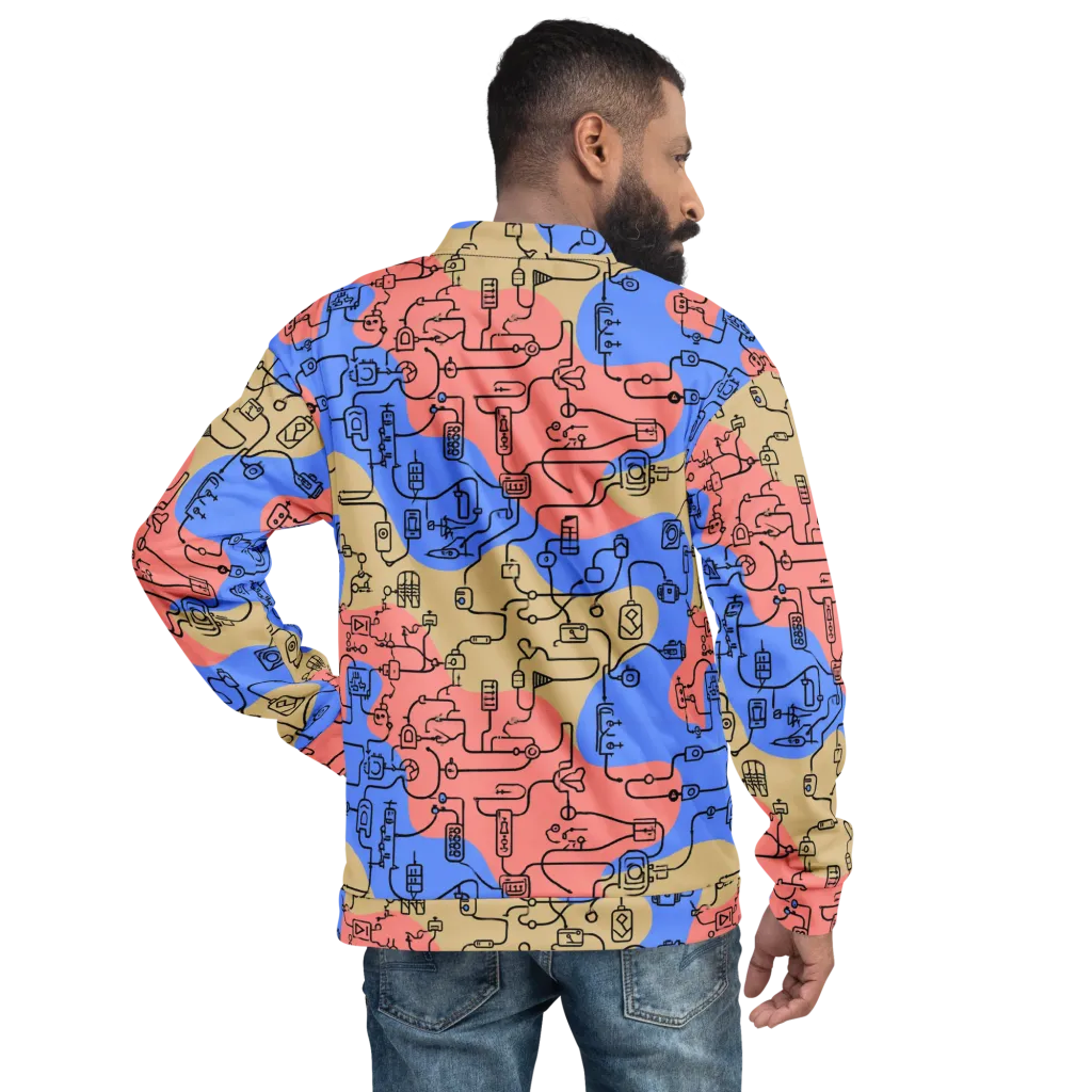 Analog Bloom on Bomber Jacket — Back