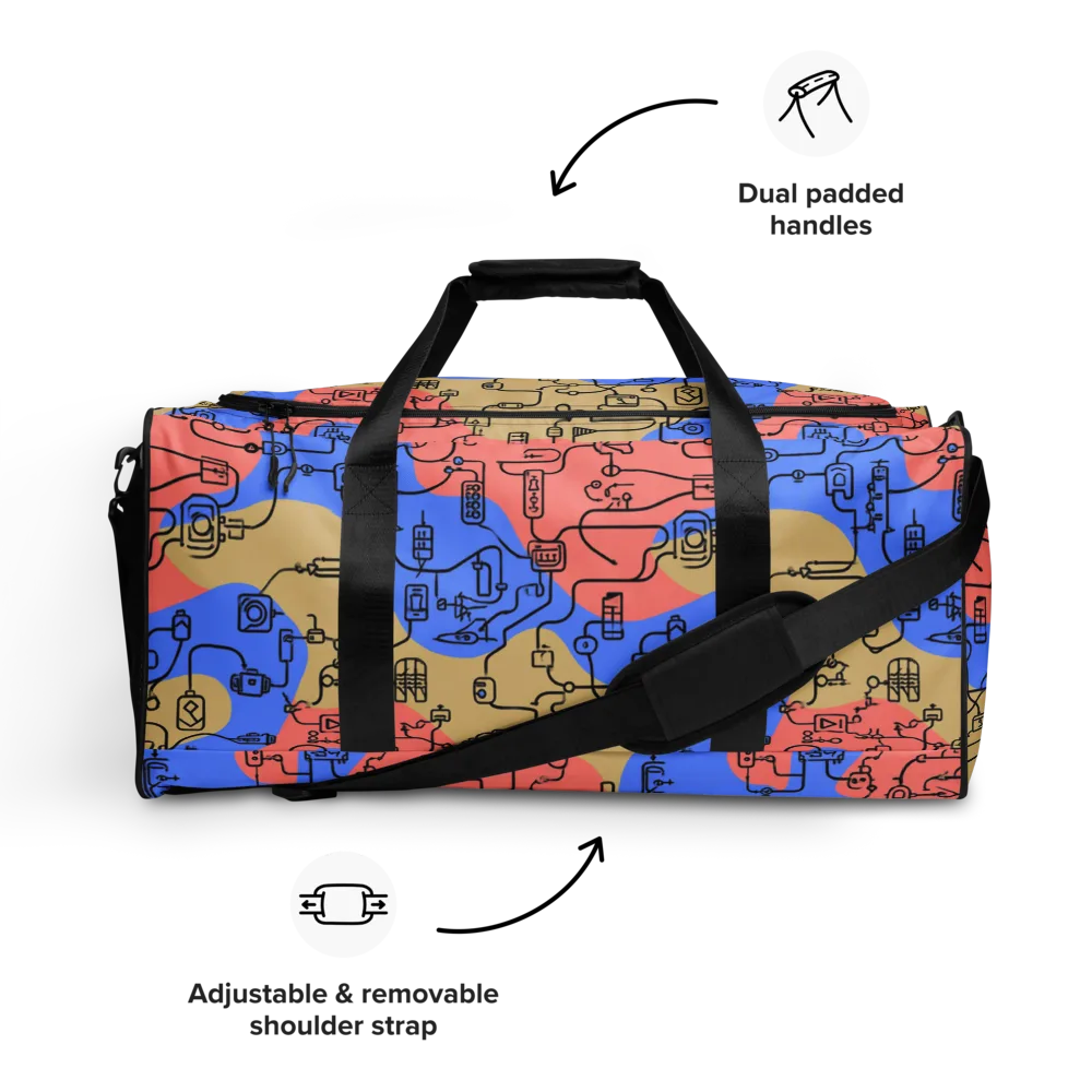Analog Bloom on Duffle Bag — Front