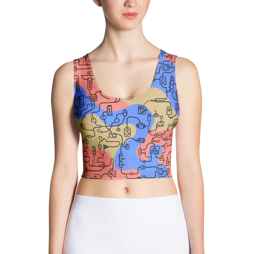 Analog Bloom on Crop Top — Front