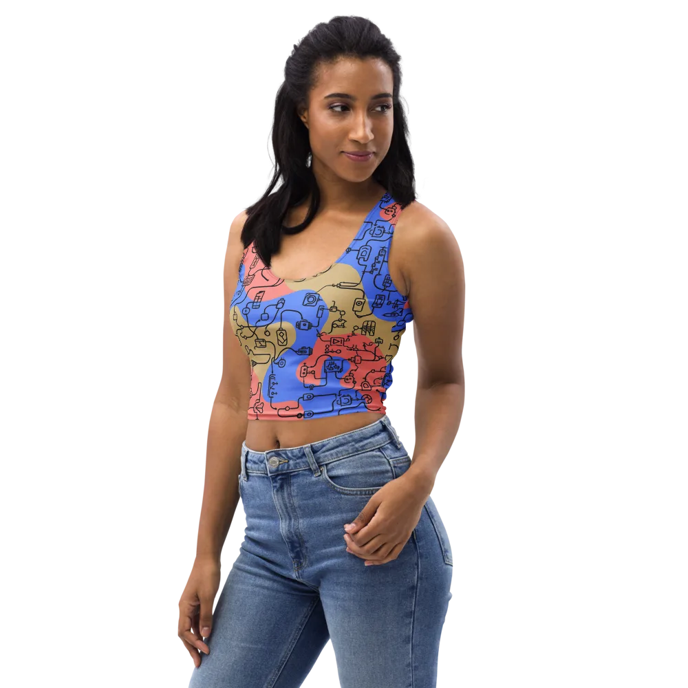 Analog Bloom on Crop Top — Left Front