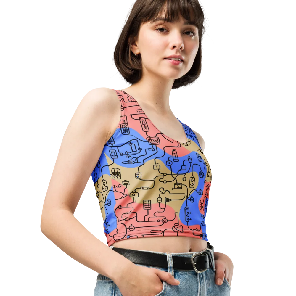 Analog Bloom on Crop Top — Right Front