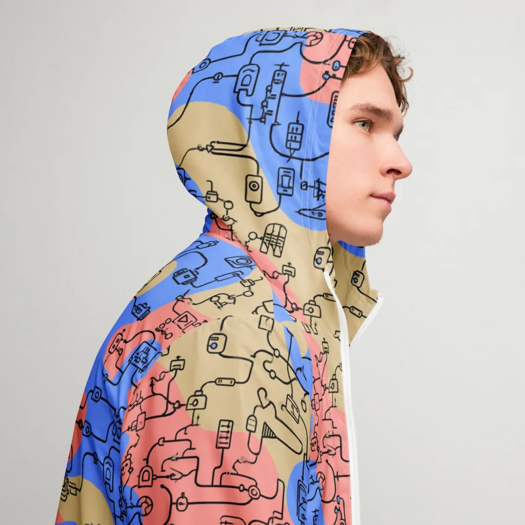Analog Bloom on Men's Windbreaker — Right