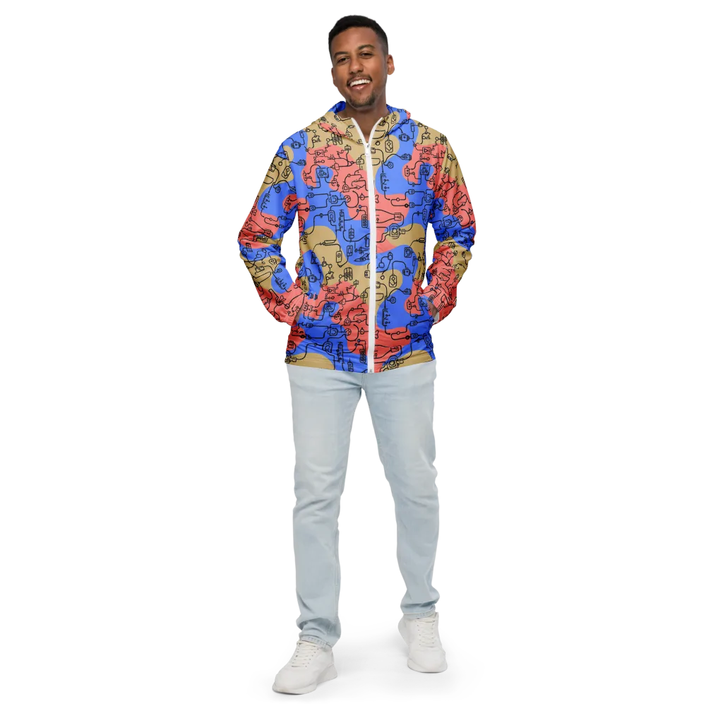 Analog Bloom on Men's Windbreaker — Front
