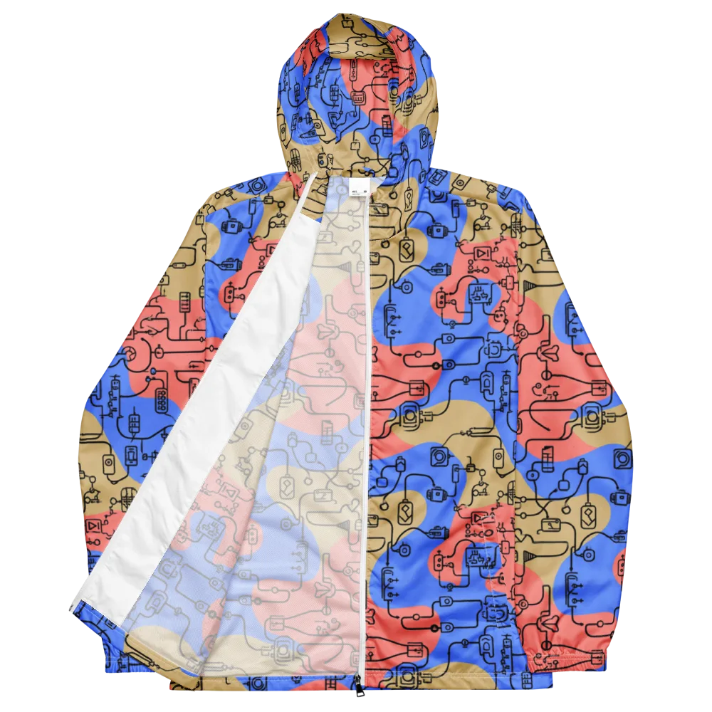 Analog Bloom on Men's Windbreaker — Front