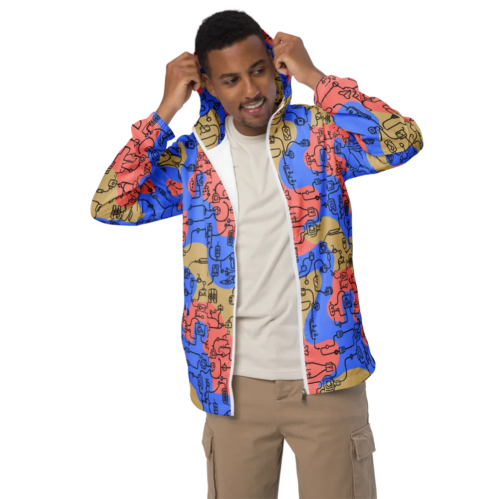 Analog Bloom on Men's Windbreaker — Front