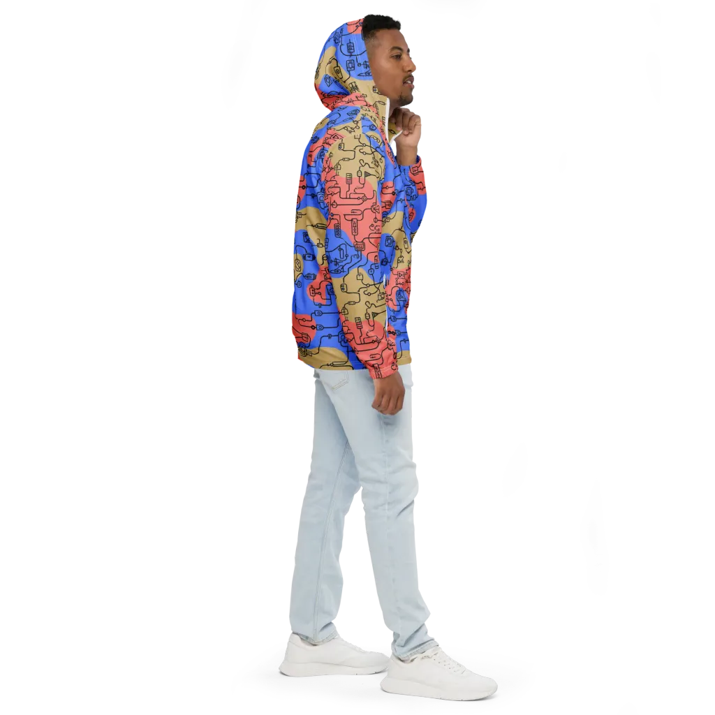 Analog Bloom on Men's Windbreaker — Right